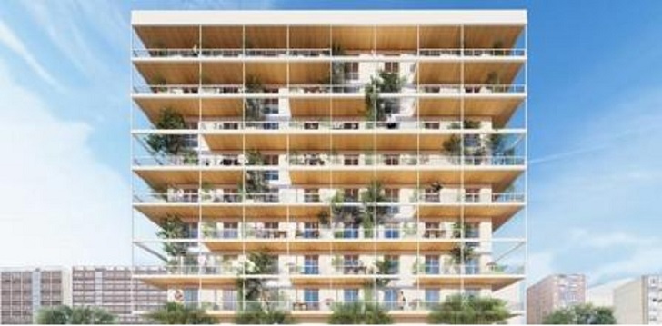 Sorigué levanta el edificio de madera más alto de Cataluña