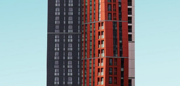 Edificio de viviendas La compraventa de vivienda cae un 12,1% en agosto