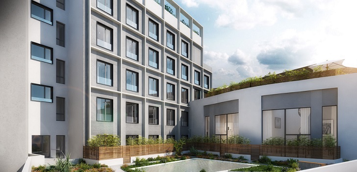 Render del edificio en el número 77 de Fuencarral El plan de GreenOak y ASG para Fuencarral 77: un local comercial y 33 viviendas de lujo