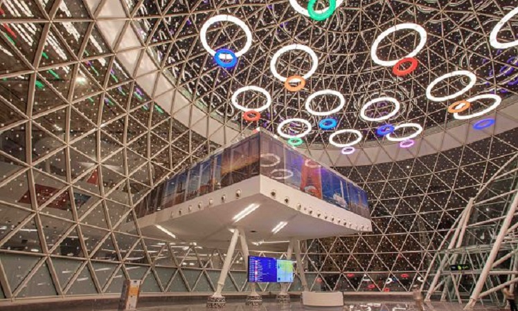 La belleza del cristal en el aeropuerto de Marrakech