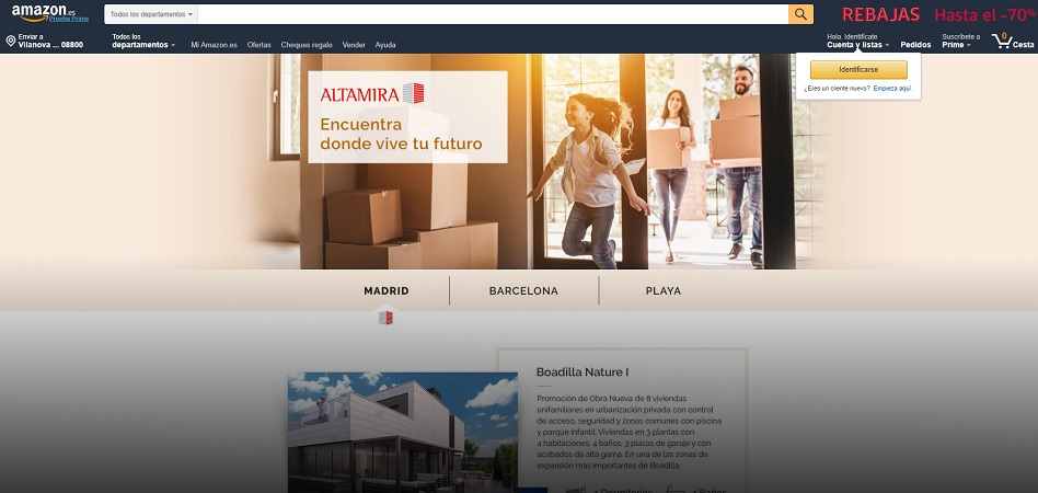 Altamira ya saca partido de Amazon: dos ventas y 80.000 'clics' gracias a la alianza