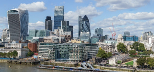 La contratación de oficinas en Londres, un 54% por debajo de su tasa media en 2020